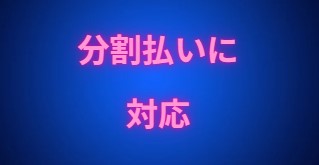 分割払いに対応