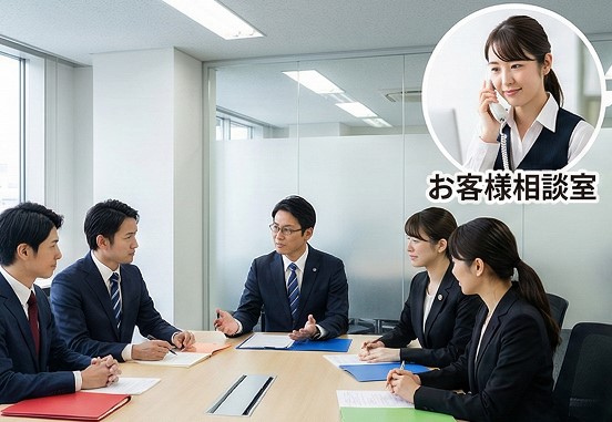 専門分野別のチーム制と「お客様相談室」