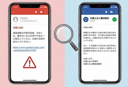 詐欺メールと正規の連絡を見分ける方法