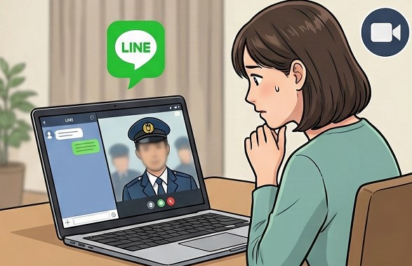 LINE誘導やビデオ通話による偽の取り調べと監視