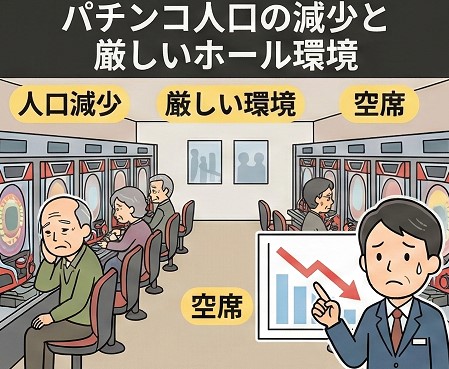 パチンコ人口の減少と厳しいホール環境