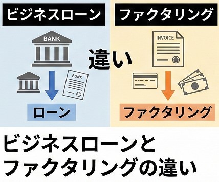 ビジネスローンとファクタリングの違い