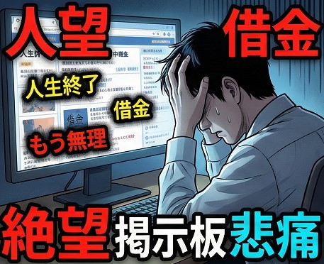 人生が終わったと嘆く掲示板の悲痛な叫び