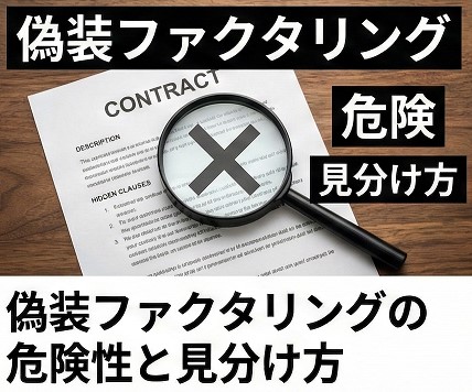 偽装ファクタリングの危険性と見分け方