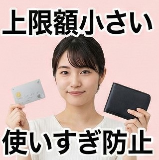 利用上限額が小さい、使いすぎ防止