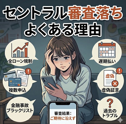 セントラル審査落ちのよくある理由とは