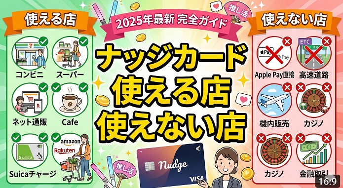 ナッジカードが「使える店」完全ガイド【実店舗編】