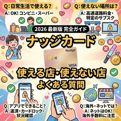 ナッジカードの「使える店・使えない店」に関するよくある質問（FAQ）