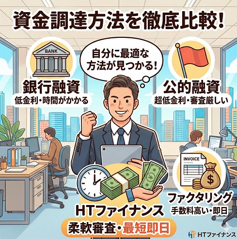 他の資金調達方法を徹底的に比較する