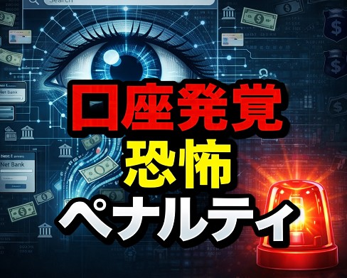 口座発覚時に起こる恐怖のペナルティ