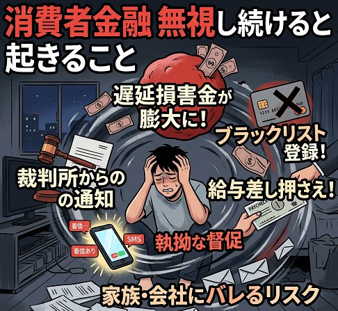 消費者金融を無視し続けると起きること