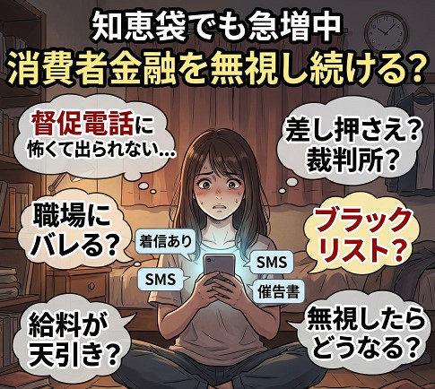 知恵袋でも急増中の「消費者金融を無視し続ける？」
