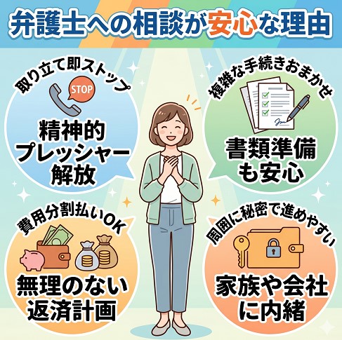 弁護士への相談が安心な理由