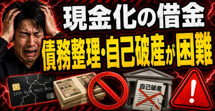 現金化の借金は債務整理・自己破産も困難になる