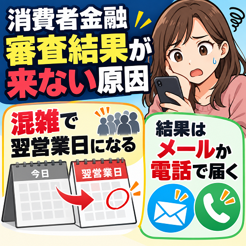 消費者金融いつも審査結果が来ない原因